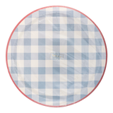 HAM1040 - Hamptons Chambray Gingham Paper Plate