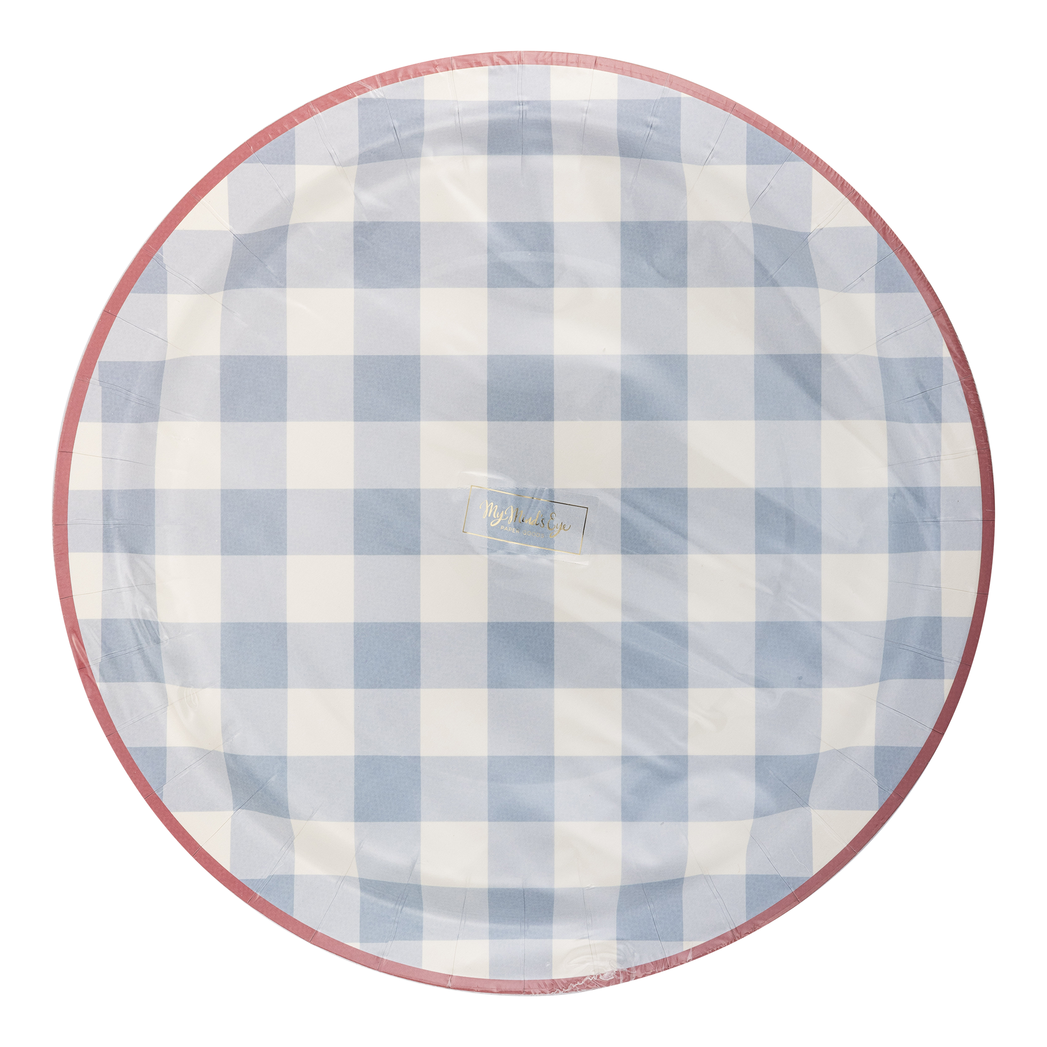 HAM1040 - Hamptons Chambray Gingham Paper Plate