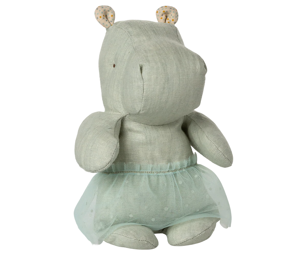 Maileg Safari friends, Hippo w. skirt, Small - Mint