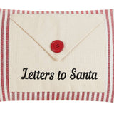 Letter To Santa Embroidered Words W/Button Encloser Pillow