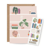 Inklings Paperie - Sticker Scene Card - Shelfie