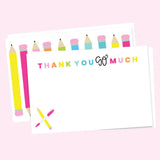 Flat Note Card Set - Thank you so much