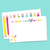 Flat Note Card Set - Thank you so much