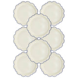 PEM1042 - Pembroke Cream with Blue Edge 12" Paper Plate