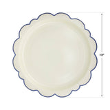 PEM1042 - Pembroke Cream with Blue Edge 12" Paper Plate