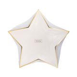 PGB1042 - Cream Star Shaped Gold Foiled Paper Plate