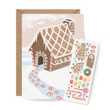 Inklings Paperie - Sticker Scene Card - Gingerbread House