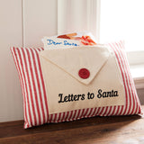 Letter To Santa Embroidered Words W/Button Encloser Pillow