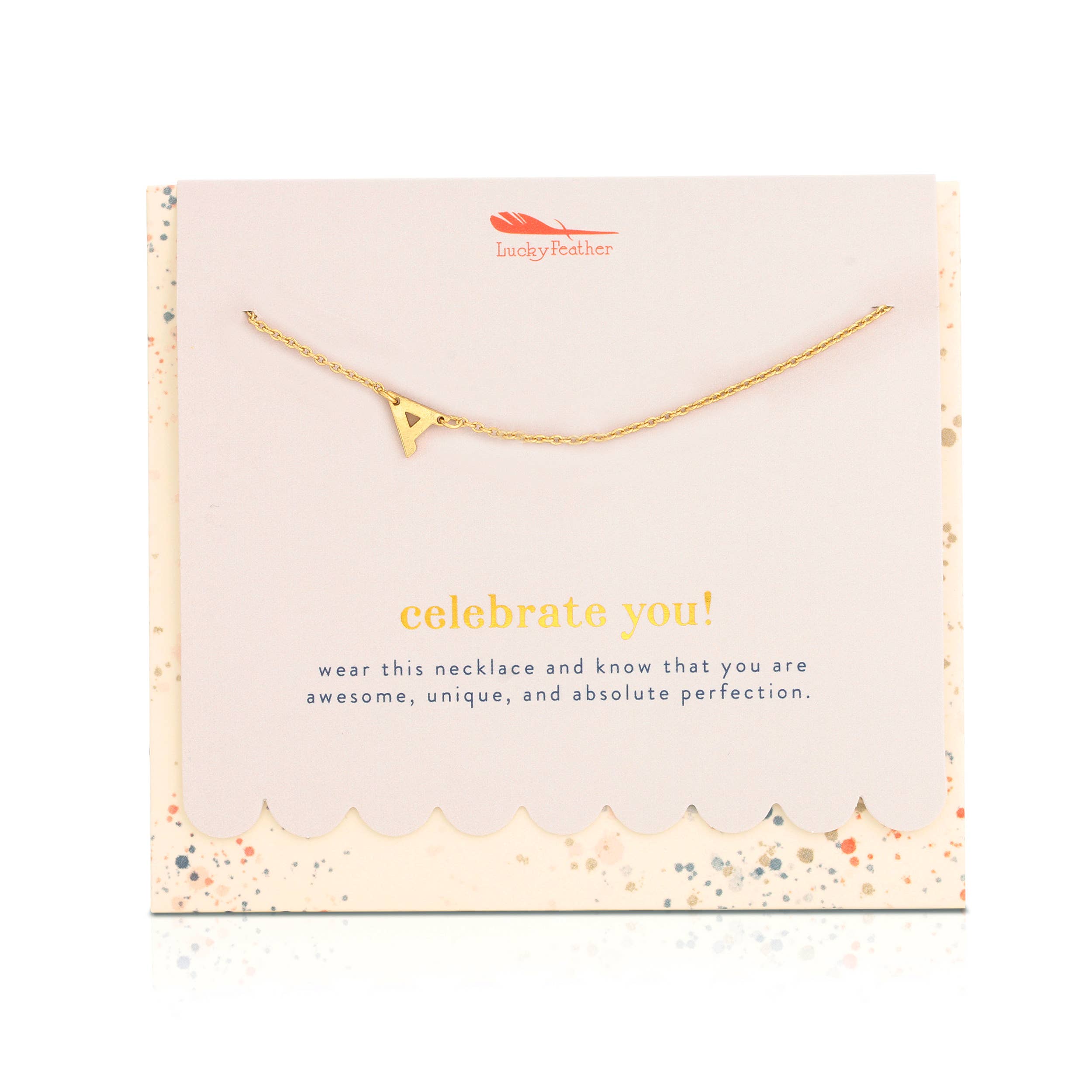 Celebrate You Initial Necklace + Gift Env - A