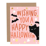 Happy Halloween Cat Greeting Card