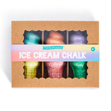 Set of 3 Ice Cream Cone Shaped Chalk in Gift Box