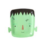 MON1040 -  Frank & Mummy Frankenstein Shaped Paper Plate