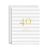 Smitten on Paper - 40 Milestone Birthday Greeting Card