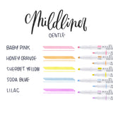 Zebra Mildliner Double Ended Marker Bold & Fine Point Gentle Color Palette 5/Pkg