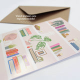 Inklings Paperie - Sticker Scene Card - Shelfie