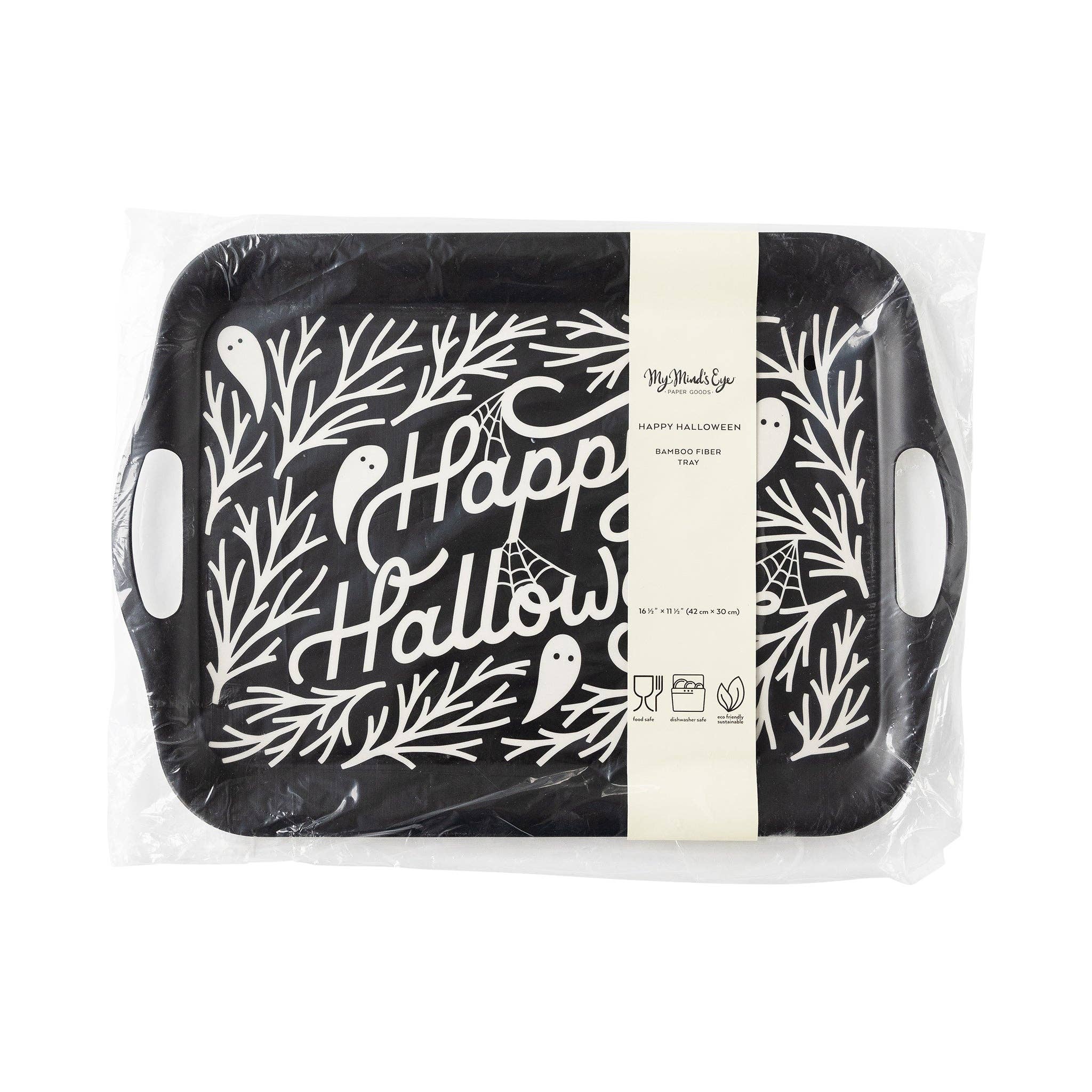 TYH1130- Typographic Halloween Bamboo Tray