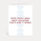 Great Educators Card | Teacher Appreciation, Teacher Gifts