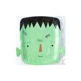 MON1040 -  Frank & Mummy Frankenstein Shaped Paper Plate