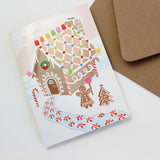 Inklings Paperie - Sticker Scene Card - Gingerbread House