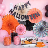 HNT803 - Happy Halloween Black Glitter Banner