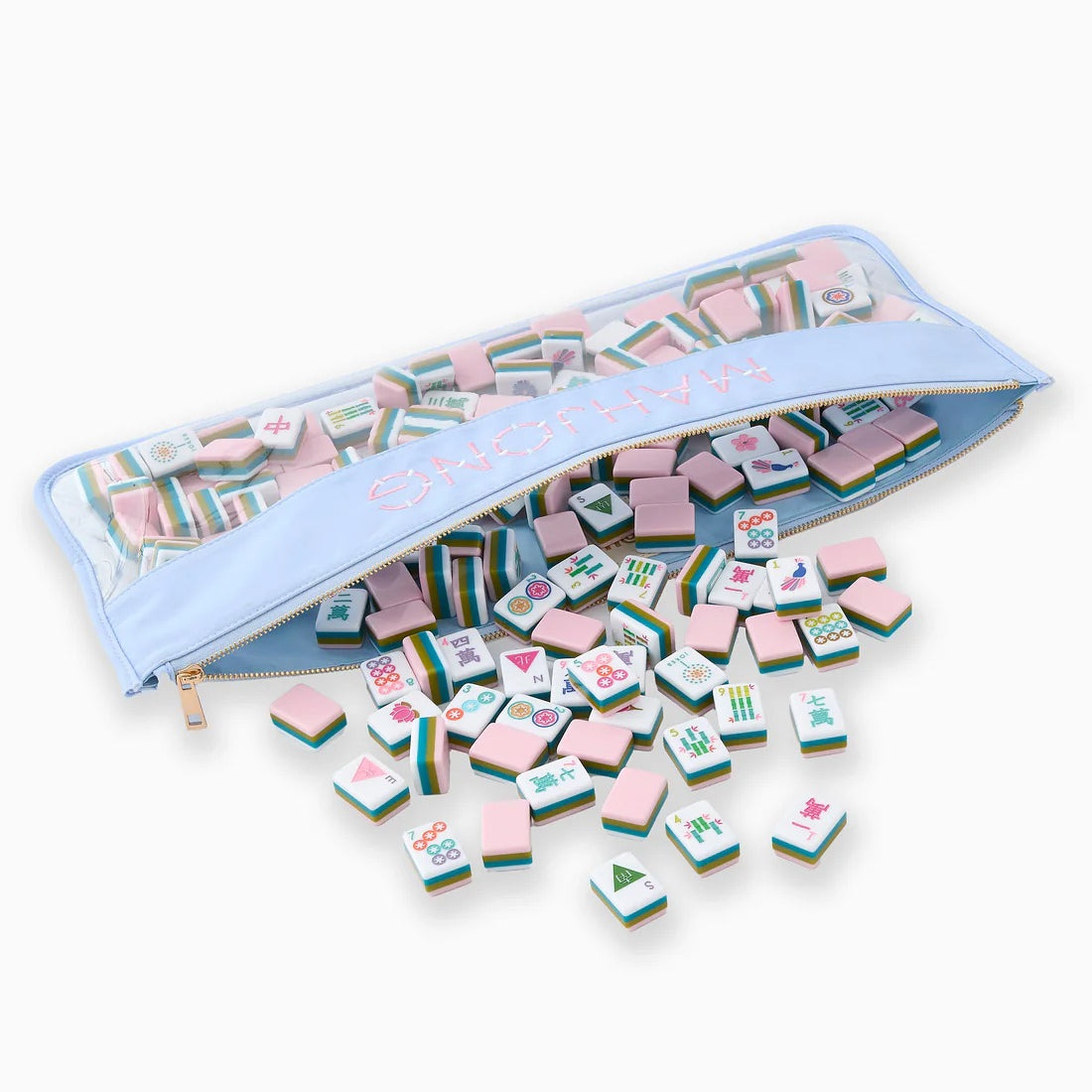 Light Blue Bamboo Mahjong Bag by Oh My Mahjong