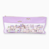 Lilac Script Mahjong Bag by Oh My Mahjong