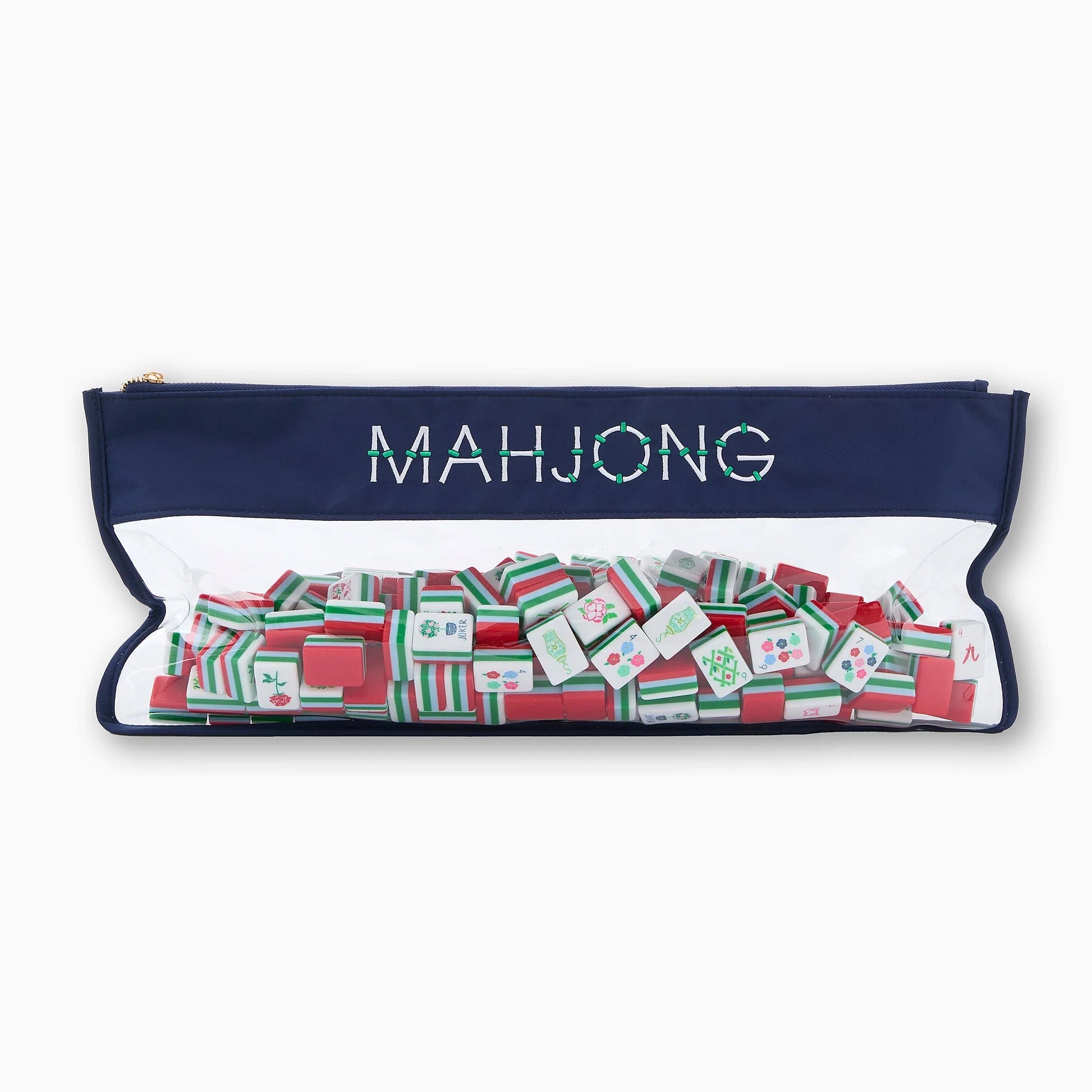 Navy Bamboo Mahjong Bag